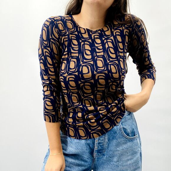Boden Pattern Knit Thin Sweater Top - Picture 1 of 7